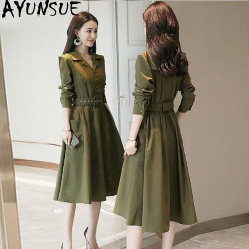 Spring Autumn Dress Women Clothes 2020 Long Office Party Dress Womens Dresses Korean Vintage Dress Elegant Vestidos ZT2091