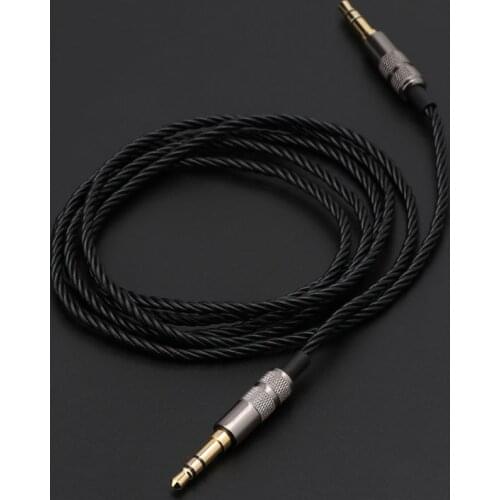 1.2M Twist Headphone Cable Replacement 3.5MM Male to 3.5MM Male Core Adapter for SOLO Car AUX Wire X3UB