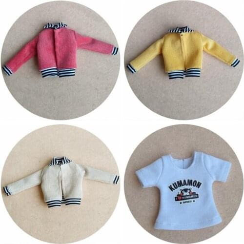 1pcs Dolls Blyth Clothes Long-Sleeve Coat/Jeans for ob24, Azone, Blyth pants 30cm for 1/6 Doll Accessories