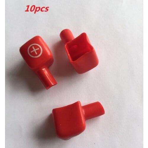10 Pcs Red Battery Terminals Protective Insulating Boots Caps Covers