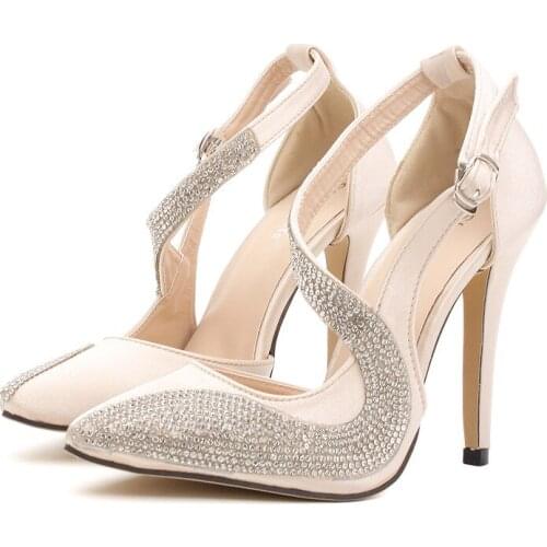 2016 Europe and America nightclub super high-heeled catwalk star fashion rhinestone high heels single shoes