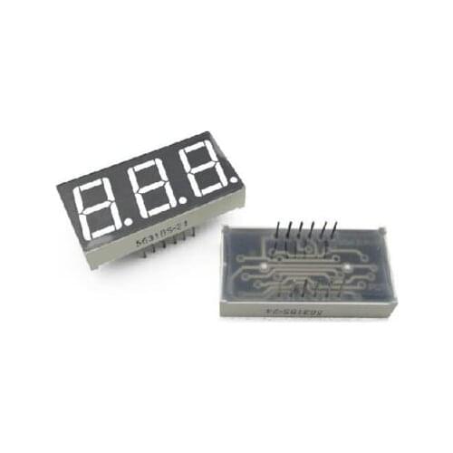 5 PCS 0.56 Inch 3 Digit 7 Segment Common Cathode Red Led Display