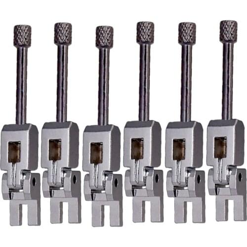 6pcs Zinc Alloy Tremolo Bridge Saddles for Electric Guitar Replacement Parts