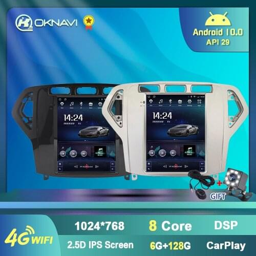 For Ford Mondeo MK4 2007-2010 Tesla Style IPS Car Radio 9.7 Inch Multimedia Player GPS Navigation Android 10 4G WIFI Carplay DVD