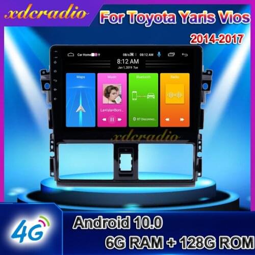 Xdcradio 10.1" Android 10.0 Car Radio For Toyota Yaris Vios Auto DVD Multimedia Player GPS Navigation 6+128G Carplay 2004-2007
