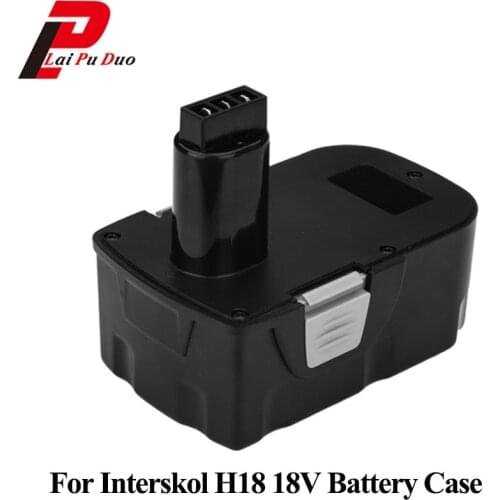 For Interskol H18 18V Battery Case(no Battery no cells) For Power Tools Drill Rechargeable Battery Plastics shell
