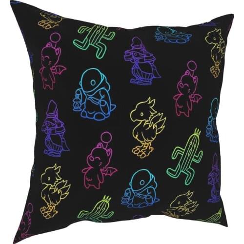 Final Fantasy Outlines Pillow Case Cover Easter Sofa Cushions Cover Body Pillow Anime