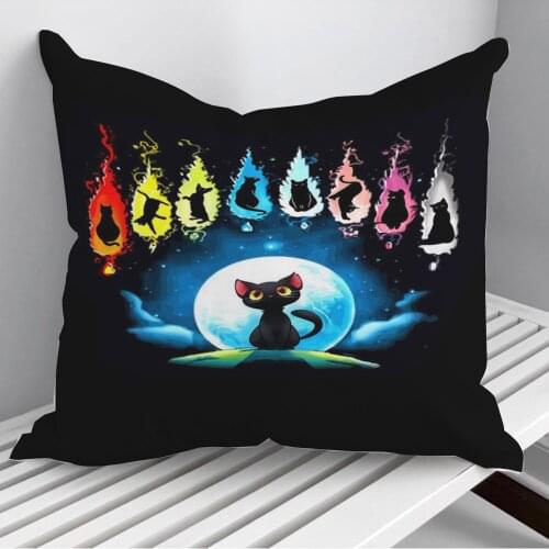Black Cat Paw Silhouette Throw Pillows Cushion Cover On Sofa Home Decor 45*45cm 40*40cm Gift Pillowcase Cojines Dropshipping