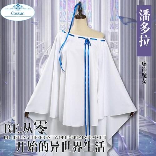 COSSUN New 2021 Anime Re:Life in a Different World From Zero Witch Pandora Dress Cosplay Costume Halloween Suit For Women