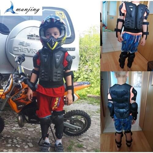 For Height 0.8-1.6M Child Latka Body Protect Armor Motocross Armour Vest Skating waistcoat With Knee Guard Boys