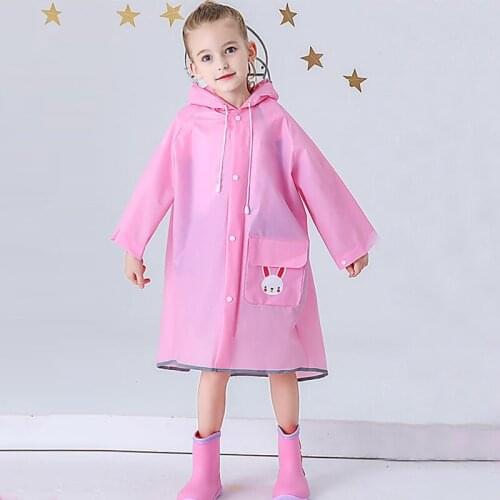 Cute Outdoor Dinosaur Polyester Baby Kids Raincoat Waterproof Rain Coat Children Impermeable Poncho Boys Girls Rain Jacket Kids