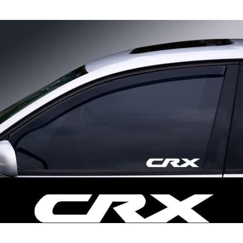 For 2 x CRX Logo Fenster Grafik Sticker Farben Auswahl