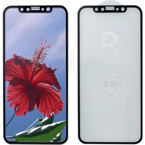 For iPhone 8 Tempered Glass 9H Electroplated 4D Round Full Curved Edge For iPhone8 Screen Protector Film