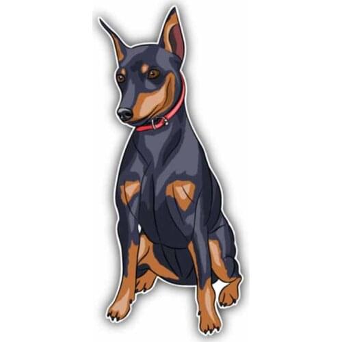 Hot Sell Creative Miniature Pinscher Breed Dog Car Sticker Window Decoration High Quality Vinyl Anti-UV PVC