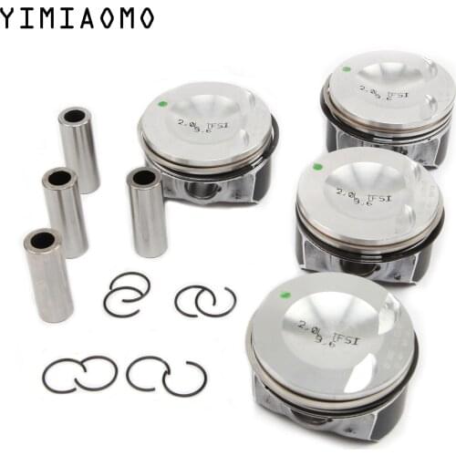 06H 107 065 AM Oversized Pistons & Pistons Rings Set 82.51+0.5MM 21MM For Audi A3 A4 A5 Q5 TT VW Golf GTI Passat CC Tiguan 2.0T