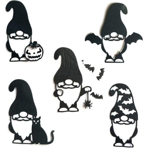 2021 New Craft Die Halloween Gnome Metal Cutting Dies DIY Scrapbooking Card Making Album Embossing Crafts Paper Stencil Dies