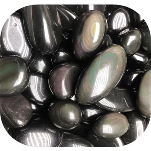 New arrivals 25-30mm healing crystals gemstone natural rainbow eye obsidian tumbled stone for sale