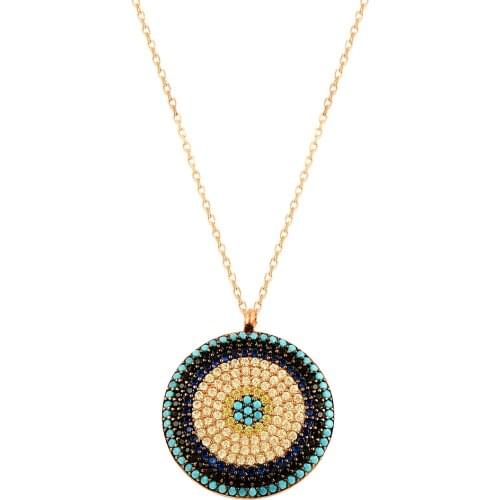 Evil Eye Necklace Art Design Evil Eye Charm Eye Charm Women Jewelry 925 Sterling Silver Collares De Fashion Bijoux Femme