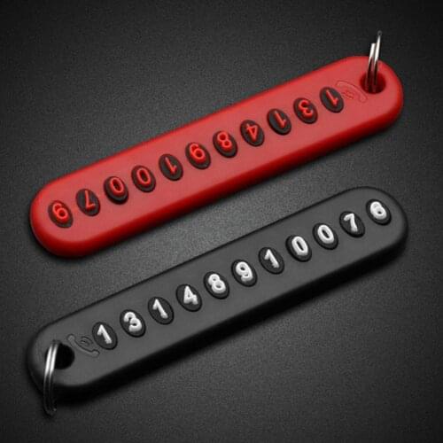 DIY Anti-Lost Phone Number Pendant Car Key Chian Keyring Handbag Hanging Decor Auto Interior Accessories Goods