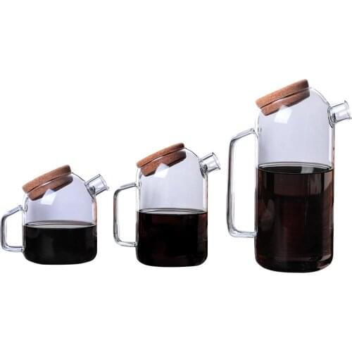 Transparent Glass Teapot Heat Resistant Large Kettle Glass Coffee Maker Tea Set Accessories For Office Home Use Juice Water Jug
