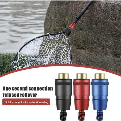 Landing Dip Net Connector Adapter Anti-rotation Net Fish Quick Release Fitting for Outdoor Fishing Portable Accessories