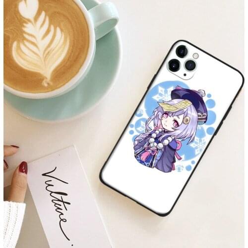 Genshin Impact Qiqi Anime manga art silicone Phone Case FOR iPhone Se 6 6s 7 8 Plus X Xr Xs 11 12 Mini Pro Max Glass Cover Shell