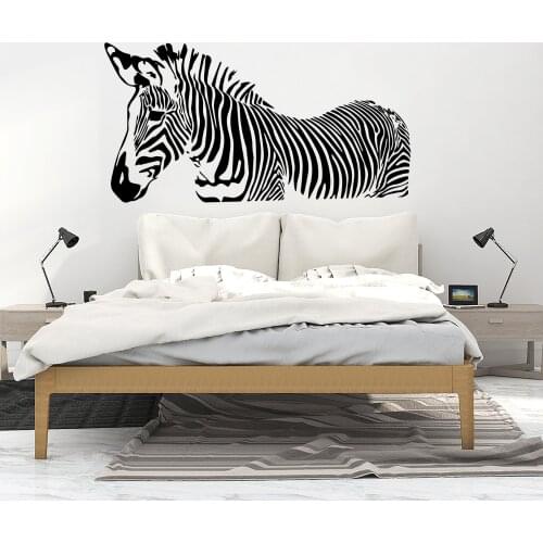 Pretty Zebra Horse Wall Sticker Self Adhesive Vinyl Wall Art Decal For Bedroom Stickers Poster Living Room Home Decor Art Mural