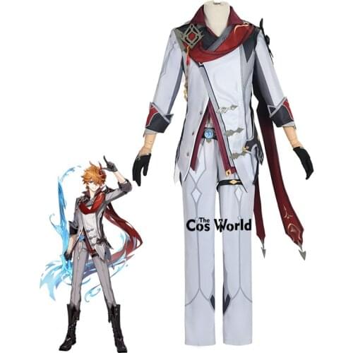 Genshin Impact Tartaglia Uniform Outfit Games Customize Cosplay Costumes