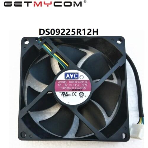 Getmycom Original DS09225R12H 9025 0.41A 12V 9cm 4 pin PWM big temperature control fan wholesale Free Delivery