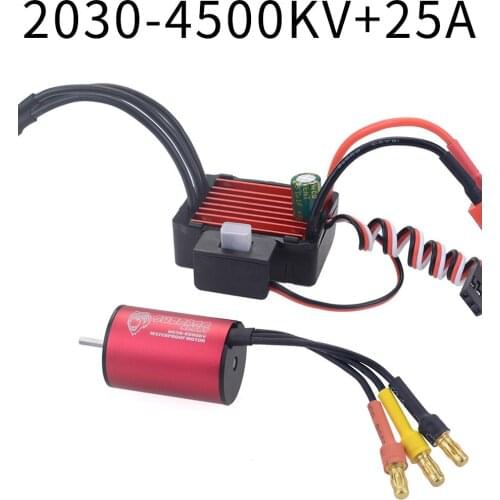 Waterproof Surpass Hobby Combo 2030 Brushless Speed Controller 25A ESC+2030 4500kv Motor For RC Car 1/18 & 1/20 Parts