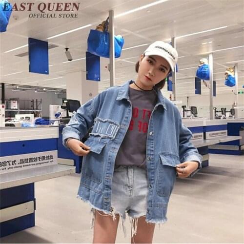 Jean jacket 2018 women female harajuku clothing Japanese style punk winter autumn jacket for woman ladies jeans jackets DD172