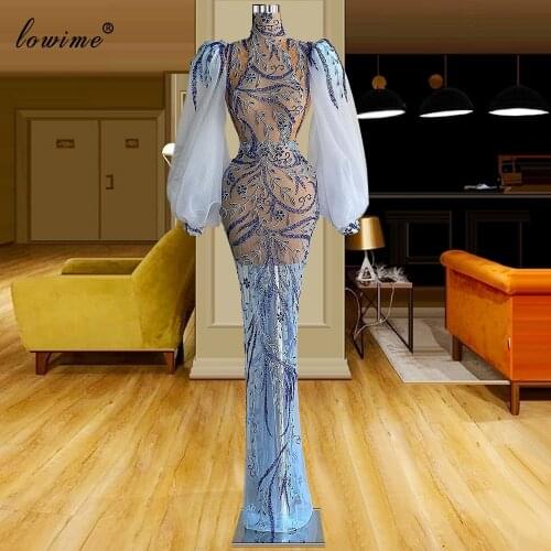 Vestidos De Fiesta Long Sleeves Evening Dresses Mermaid Arabic Evening Gowns Plus Size Celebrity Dresses For Women 2021 Couture