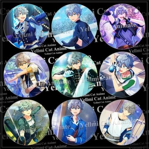 1pc ES Ensemble Stars knights badge idol dream Tsukinaga Leo Suou Tsukasa brooch iron icons