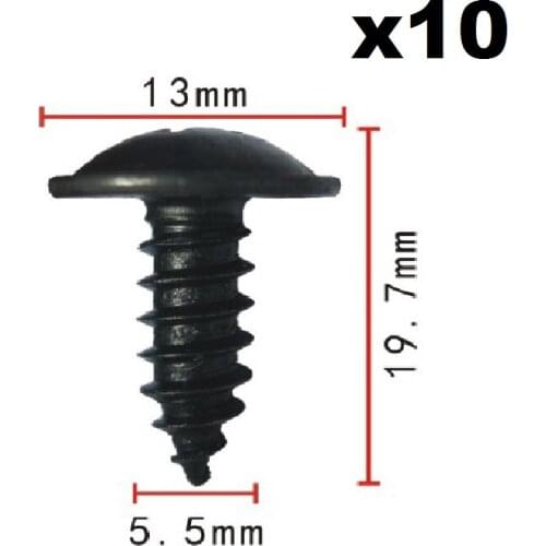 10x FOR HONDA WHEEL ARCH LINING INNER WING TRIM SPLASHGUARD MUDGUARD SELF TAPPING SCREWS Mudguard clip screw