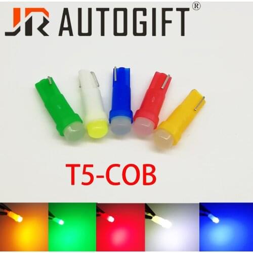 Car-styling 100Pcs/Lot Auto LED lamps 12V/24VDashboard wedge light instrument light Indicator Light T5 COB 1SMD high quality