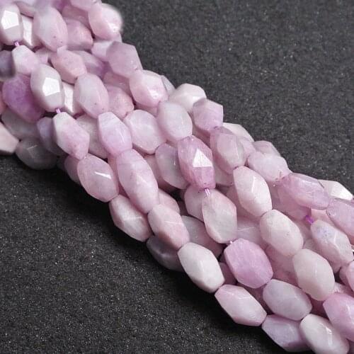 10x16mm Natural Face smooth irregular oval Kunzite Stone Beads For DIY necklace bracelet jewelry making 15 "free delivery