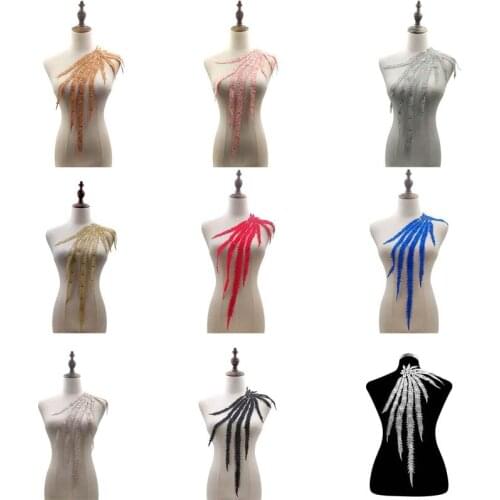 11Colors Lace Neckline Collar Fabric Embroidery DIY Sewing wedding dress Decor women Cloth Decals Scrapbooking Patch Accessories