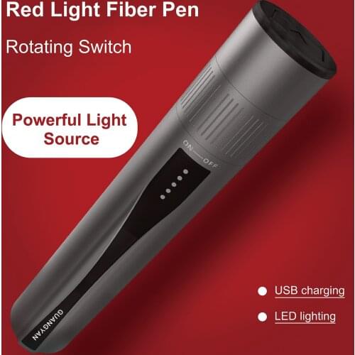 15KM Rechargeable Fiber Optic Tester Pen Red Laser Optical Fiber Optic Red Light Pen Visual Fault Locator For fiber cable Test