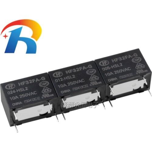 20PCS/lot NEW Relay HF32FA-G-005-HSL2 HF32FA-G-012-HSL2 HF32FA-G-024-HSL2 4PIN 10A 5VDC 12VDC 24VDC