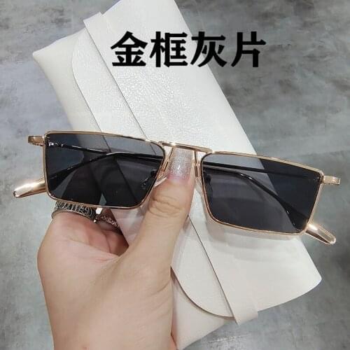 2021 ultra light small rectangular alloy sunglasses for men and women 2021 new brand retro punk sunglasses for women pink transp