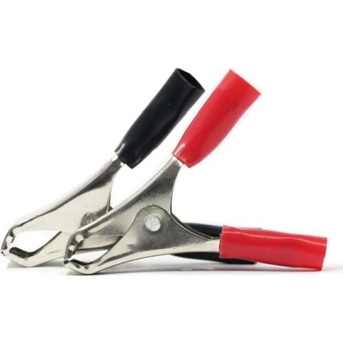 4pcs 50mm Electroplated nickel 10A Iron Alligator Clips Electrical Clamp For Testing Probe Meter Crocodile Clip 18mm Open Mouth