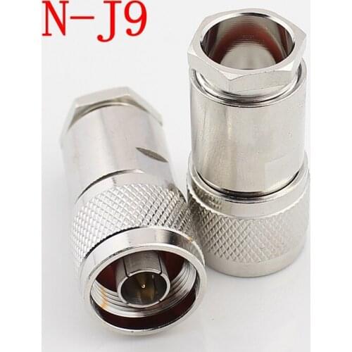 50pcs RF Connector Plug NJ-9 (N-J9) N-type Male 50-9 L16 50-J9 Attached Antenna Connector Adapter Sets