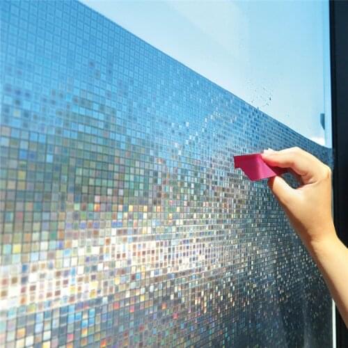 Anti-Static Anti-Mildew Anti-Ultraviolet Glass Film Wndow Film Curtain Colorful Small Mosaic Pattern Film Privacy Window Film