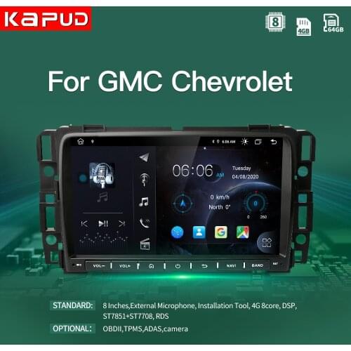 Kapud Android 10 Car Multimedia Player Autoradio GPS For GMC Sierra Yukon Denali Acadia Savana Chevrolet 2Din BT No DVD