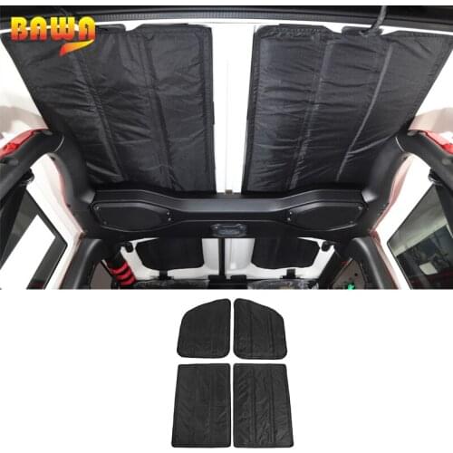 BAWA Headliner Roof Heat Insulation Cotton Kits Sound Deadener Cover for 2-Door Jeep Wrangler JL 2018-2021