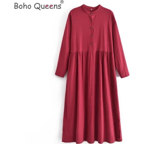 BOHO QUEENS Solid Summer Dresses