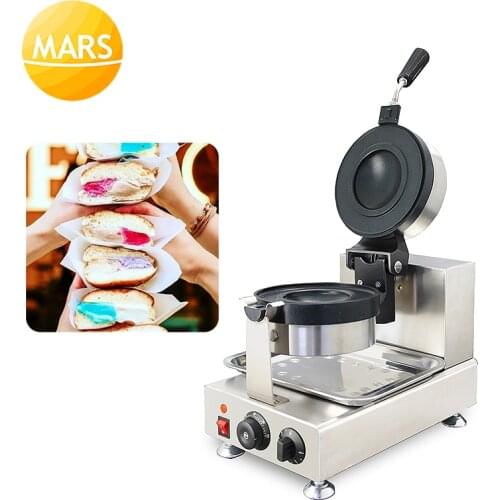 Gelato Panini Press Brioche Burger Commercial Krapfen Warmer Ice Cream Panini Donut Doughnut Pan Machine