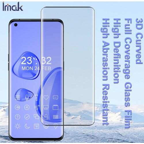 Imak 3D Curved Tempered Glass For Oppo Find X3 Pro oleophobic Full screen glue