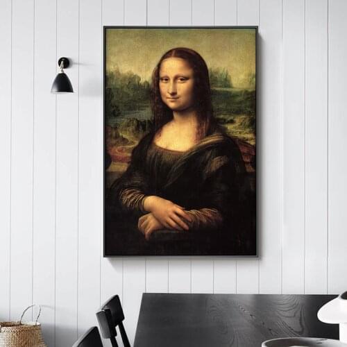 The Mona Lisa Famous Art Canvas Paintings By Leonardo Da Vinci Wall Art Posters And Prints Classical Art Picture For Living Room