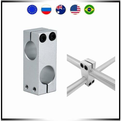 Cross linear shaft support 6*6 8*8 10*10 12*12 13*13 16*16 20*20 25*25 30*30 inner diameter round rail support for 3D printer